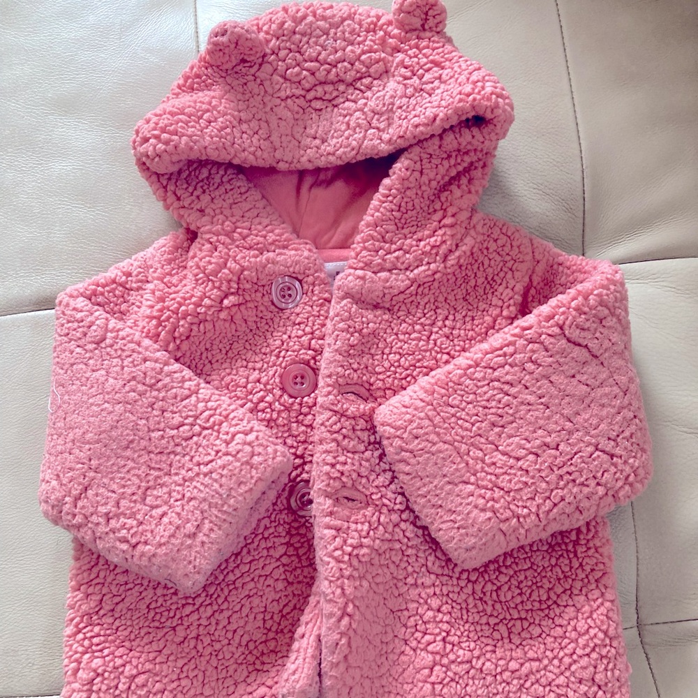 Teddy Sherpa jacket for baby girls